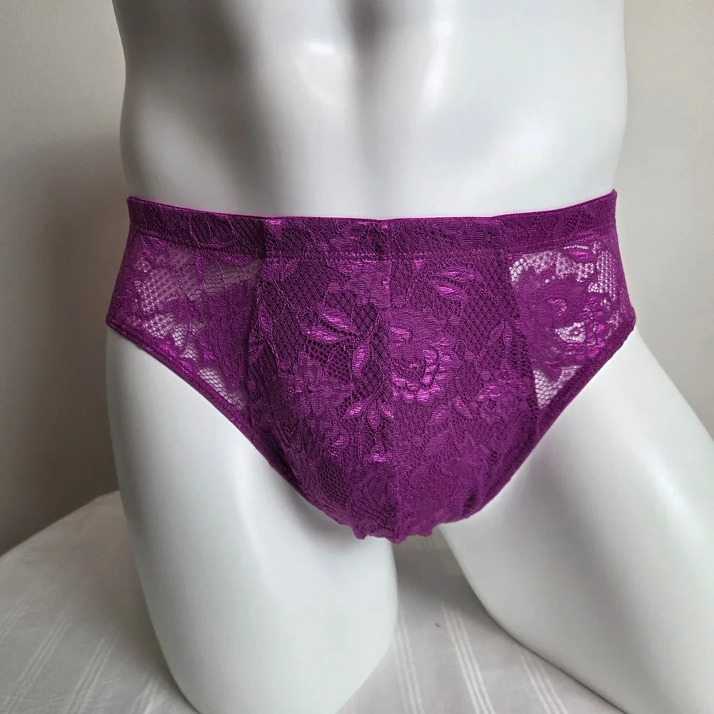 Cosabella Men Luxury Italian Floral Lace Comfort Micro Brief Designer Underwear
